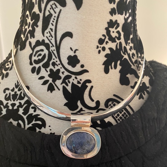 Blue Matte Sodalite sterling silver charm - Picture 6 of 6